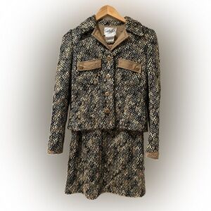 Vintage Garfinkel's Washington DC Wool Tweed Two Piece Suit